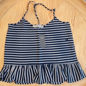 Abercrombie & Fitch A & F Spaghetti Strapped Top Cropped Top Chiffon Top Size XS